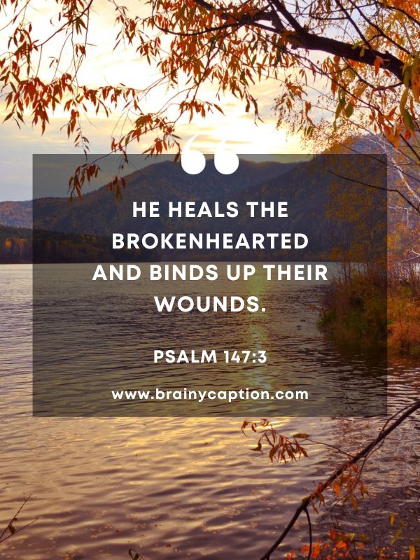 Verses Of The Day 27 January- He heals the brokenhearted and binds up their wounds.