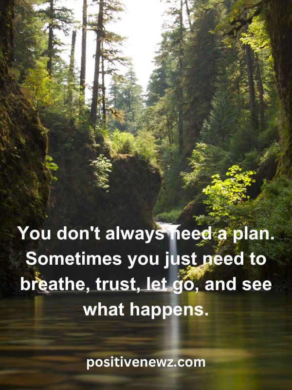 Thought Of The Day May 19- You don't always need a plan. Sometimes you just need to breathe, trust, let go, and see what happens.