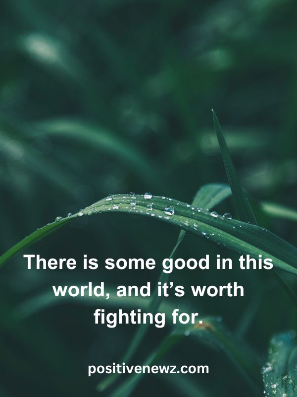 Thought Of The Day May 20- There is some good in this world, and it’s worth fighting for.